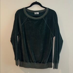 Frame Denim Women's Dark Green Velvet Sweater